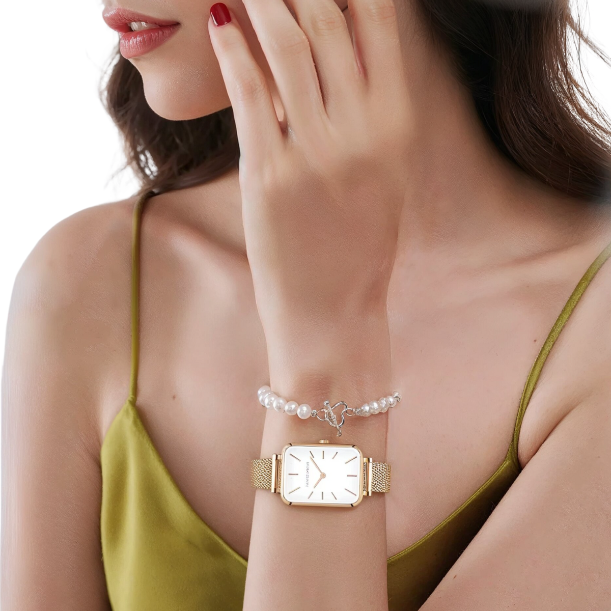 Relo Mujer Blanco y Dorado Vindemia