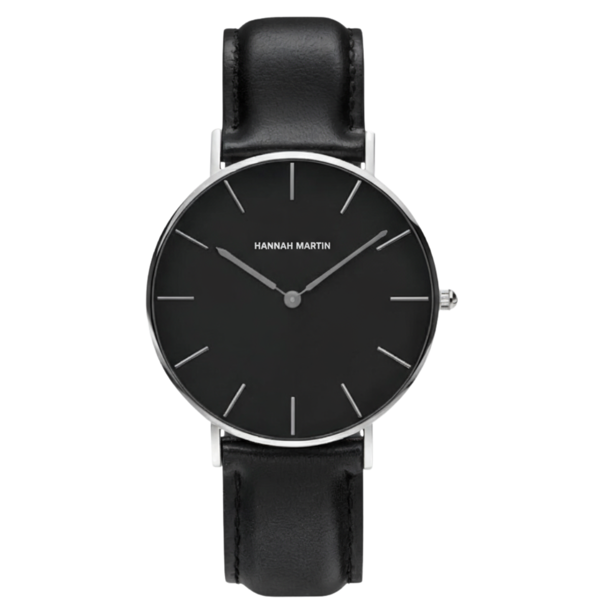 Reloj Hombre York Negro y Plateado 40mm