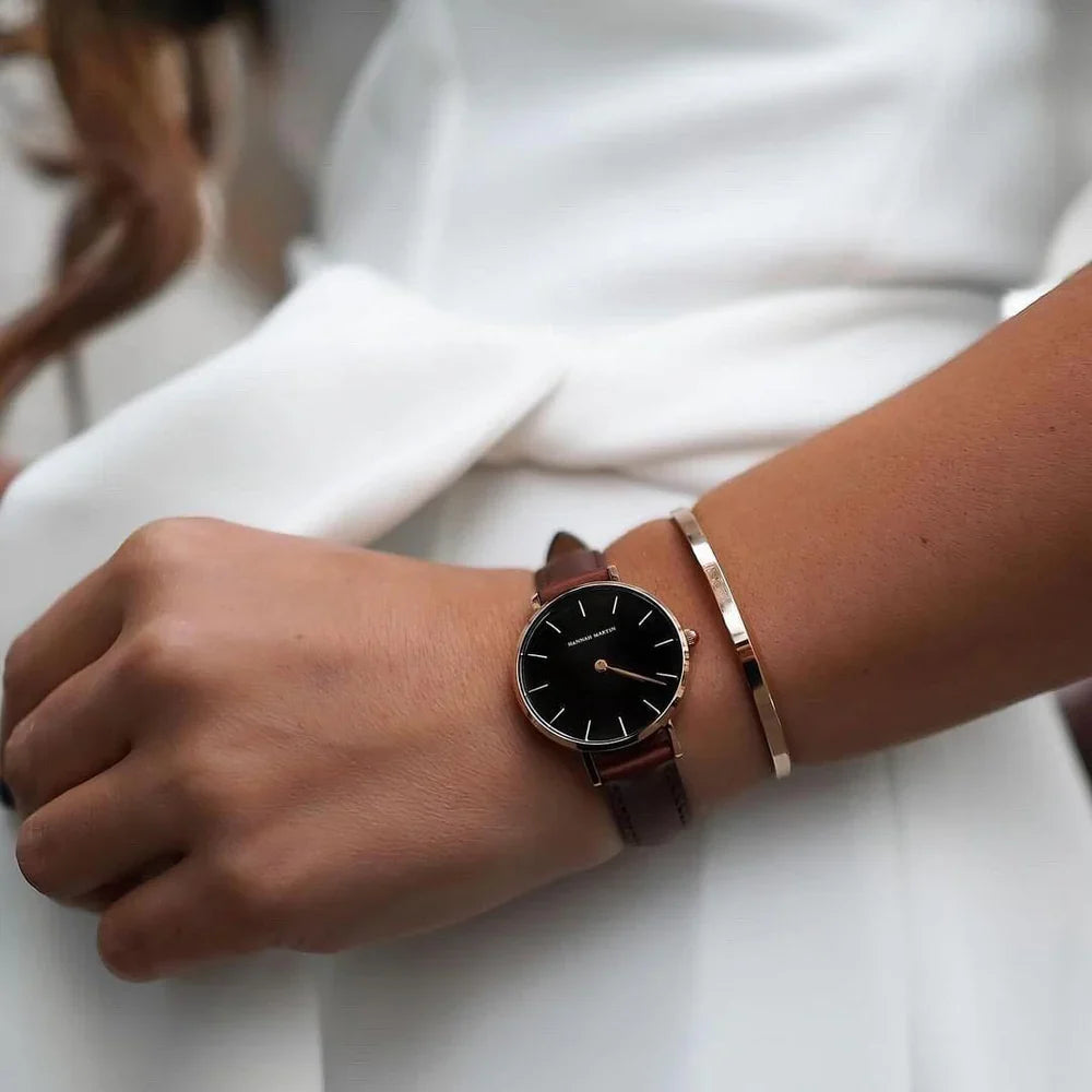 Reloj Femenino Negro y Rosé Gold Chester 36mm 