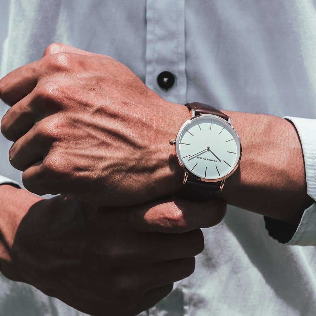 Reloj Masculino Glasgow Dorado y Blanco 40mm