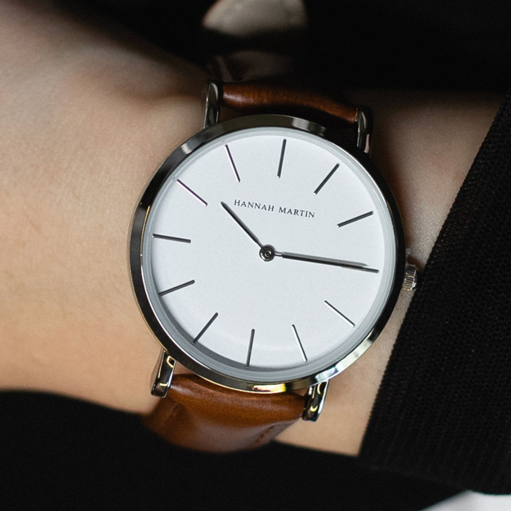 Reloj Masculino Glasgow Plateado y Blanco 40mm