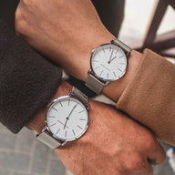 Conjunto de Relojes para Pareja Pack Norwich Blanco – Masculino y Femenino - Hannah Martin