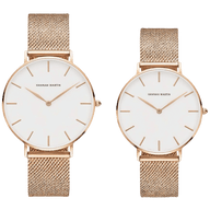 Conjunto de Relojes para Pareja Pack Norwich Blanco – Masculino y Femenino - Hannah Martin