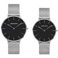 Conjunto de Relojes para Pareja Pack Norwich Negro – Masculino y Femenino - Hannah Martin
