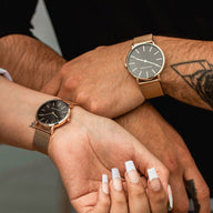 Conjunto de Relojes para Pareja Pack Norwich Negro – Masculino y Femenino - Hannah Martin