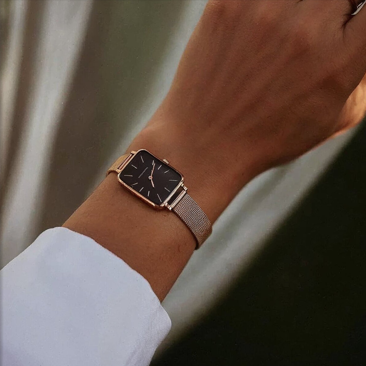 Reloj Mujer Negro y Rosé Gold Vindemia
