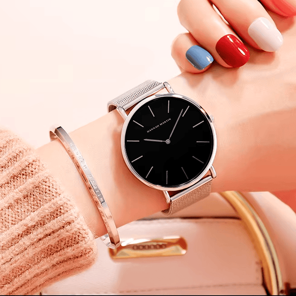 Reloj Mujer Negro Norwich 36mm - Hannah Martin