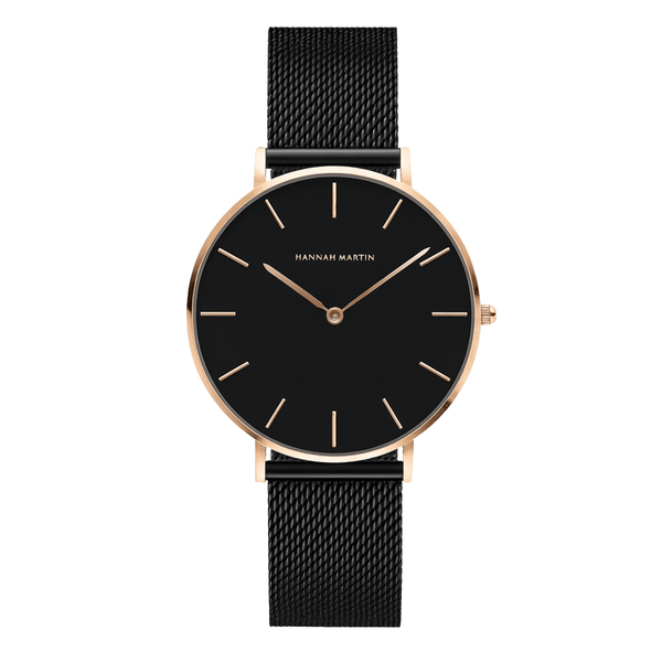 Reloj Mujer Negro Preston 36mm - Hannah Martin