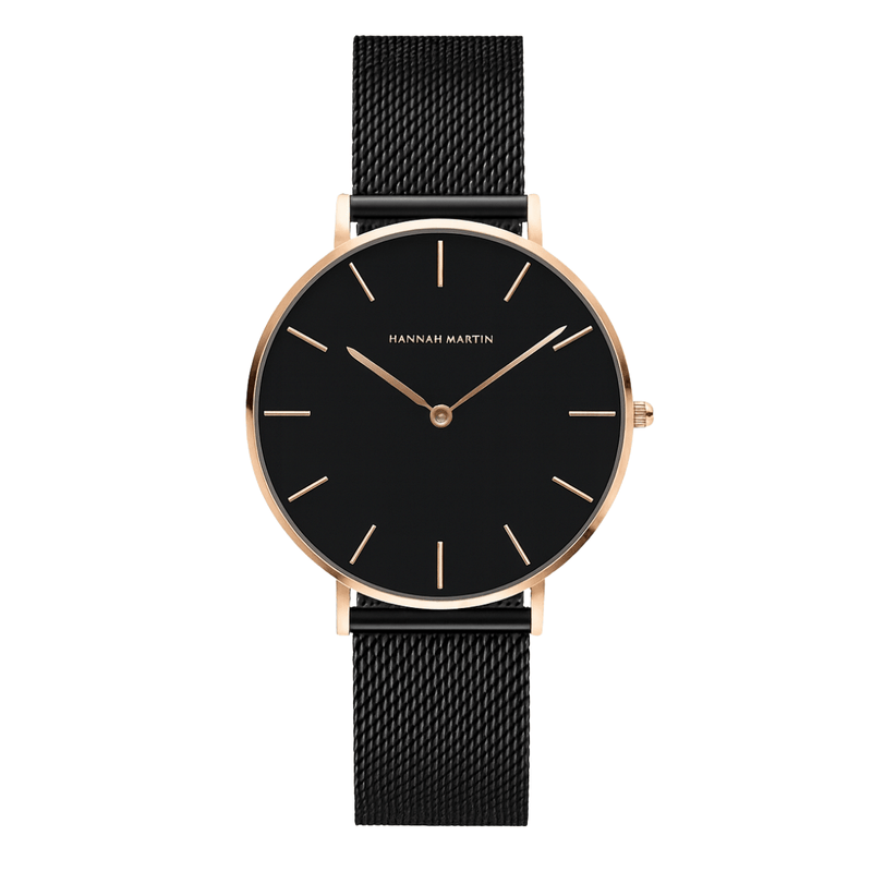 Reloj Mujer Negro Preston 36mm - Hannah Martin