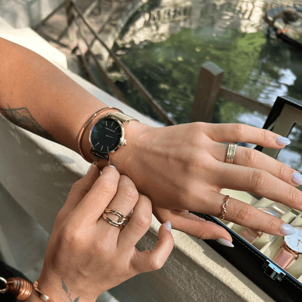 Reloj Mujer Negro Preston 36mm - Hannah Martin